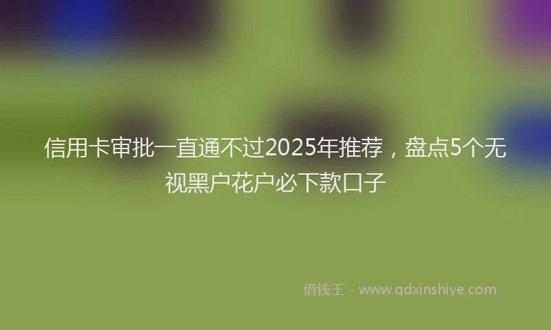 信用卡审批一直通不过2025年推荐，盘点5个无视黑户花户必下款口子
