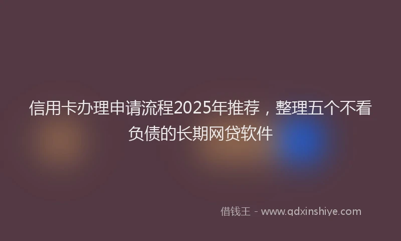 信用卡办理申请流程2025年推荐，整理五个不看负债的长期网贷软件
