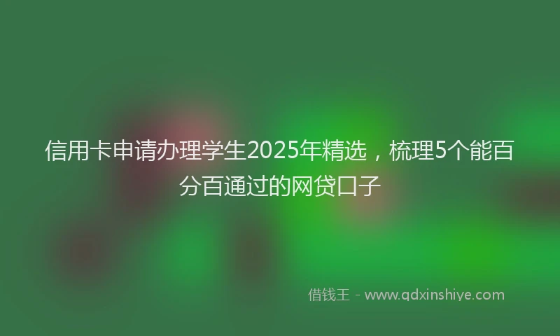 信用卡申请办理学生2025年精选，梳理5个能百分百通过的网贷口子