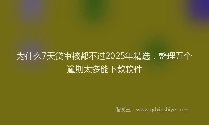 为什么7天贷审核都不过2025年精选，整理五个逾期太多能下款软件