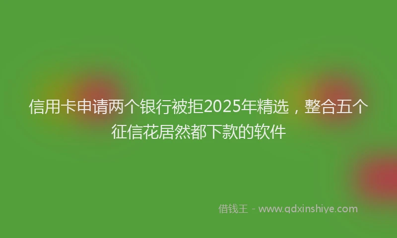 信用卡申请两个银行被拒2025年精选，整合五个征信花居然都下款的软件