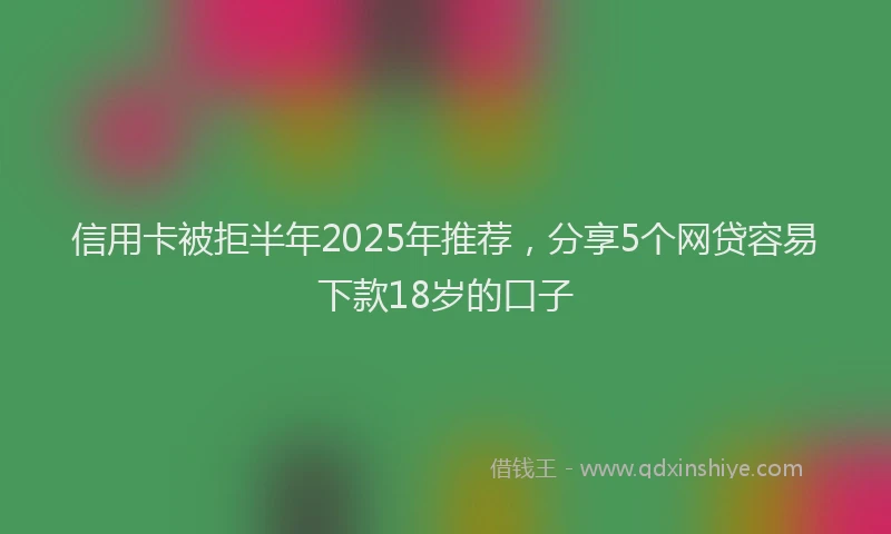 信用卡被拒半年2025年推荐，分享5个网贷容易下款18岁的口子