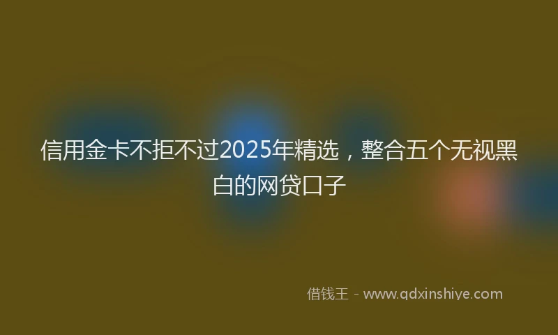 信用金卡不拒不过2025年精选，整合五个无视黑白的网贷口子