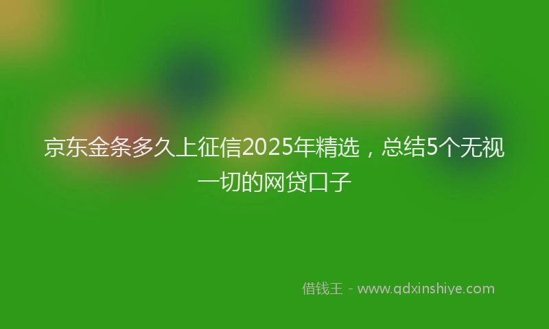 京东金条多久上征信2025年精选，总结5个无视一切的网贷口子