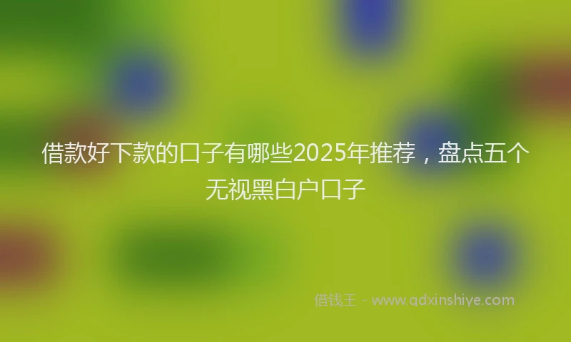 借款好下款的口子有哪些2025年推荐，盘点五个无视黑白户口子