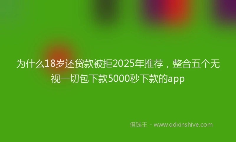 为什么18岁还贷款被拒2025年推荐，整合五个无视一切包下款5000秒下款的app