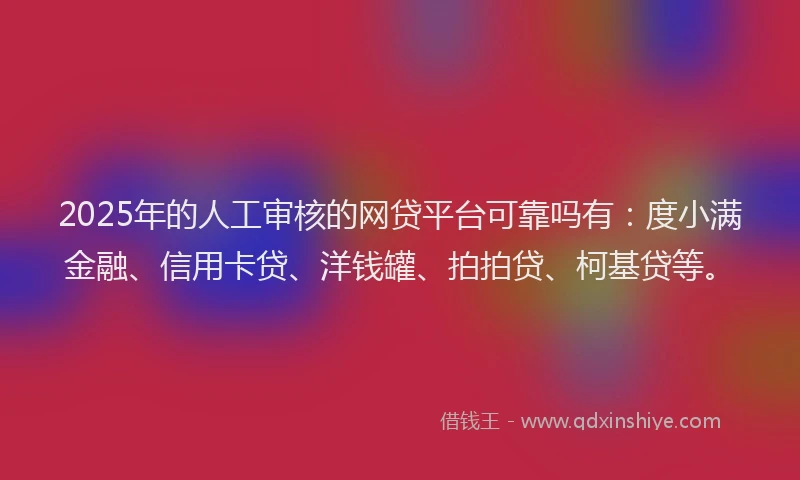 2025年的人工审核的网贷平台可靠吗有：度小满金融、信用卡贷、洋钱罐、拍拍贷、柯基贷等。