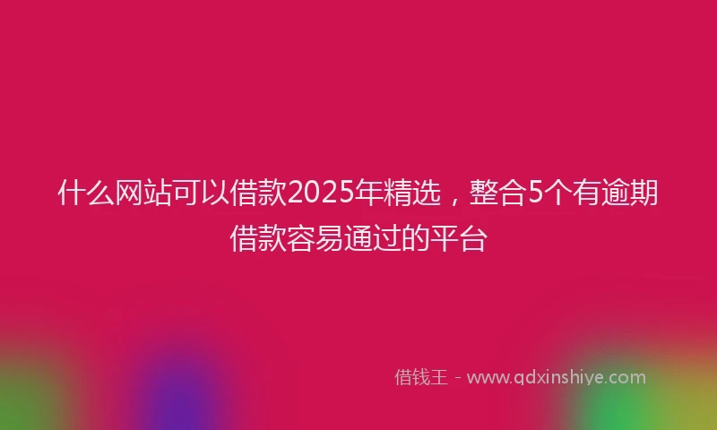 什么网站可以借款2025年精选，整合5个有逾期借款容易通过的平台