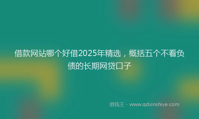 借款网站哪个好借2025年精选，概括五个不看负债的长期网贷口子