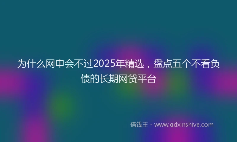为什么网申会不过2025年精选，盘点五个不看负债的长期网贷平台