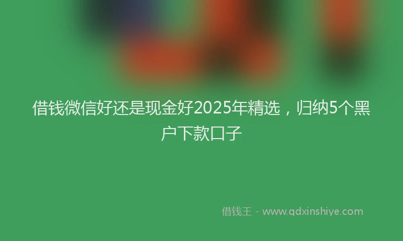 借钱微信好还是现金好2025年精选，归纳5个黑户下款口子