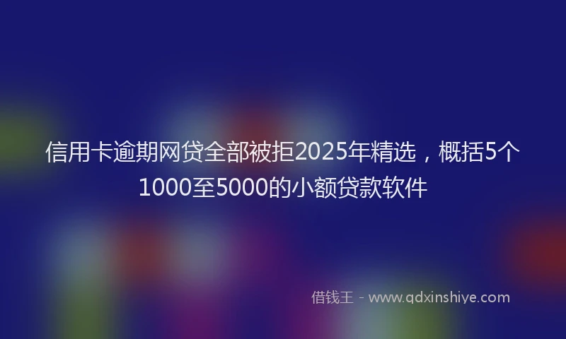 信用卡逾期网贷全部被拒2025年精选，概括5个1000至5000的小额贷款软件