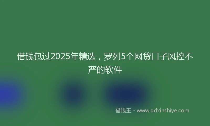 借钱包过2025年精选，罗列5个网贷口子风控不严的软件