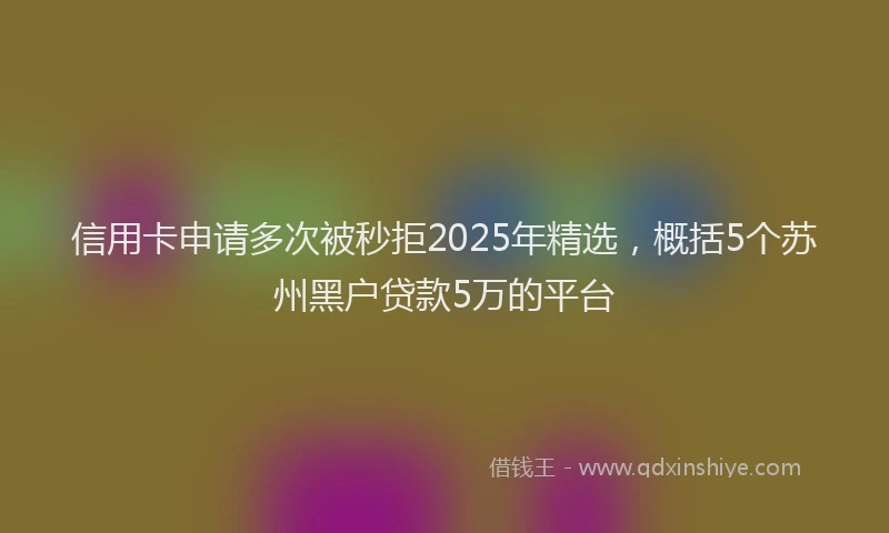 信用卡申请多次被秒拒2025年精选，概括5个苏州黑户贷款5万的平台
