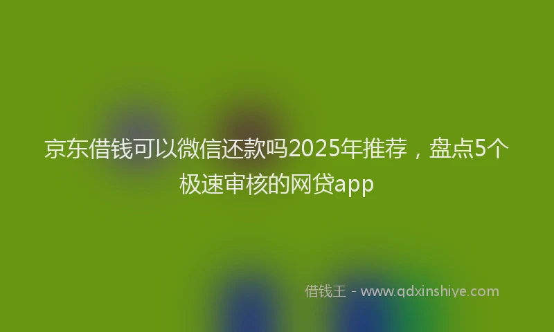 京东借钱可以微信还款吗2025年推荐，盘点5个极速审核的网贷app