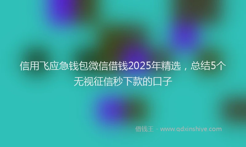 信用飞应急钱包微信借钱2025年精选，总结5个无视征信秒下款的口子