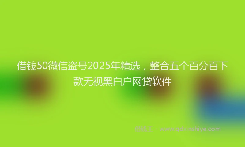 借钱50微信盗号2025年精选，整合五个百分百下款无视黑白户网贷软件