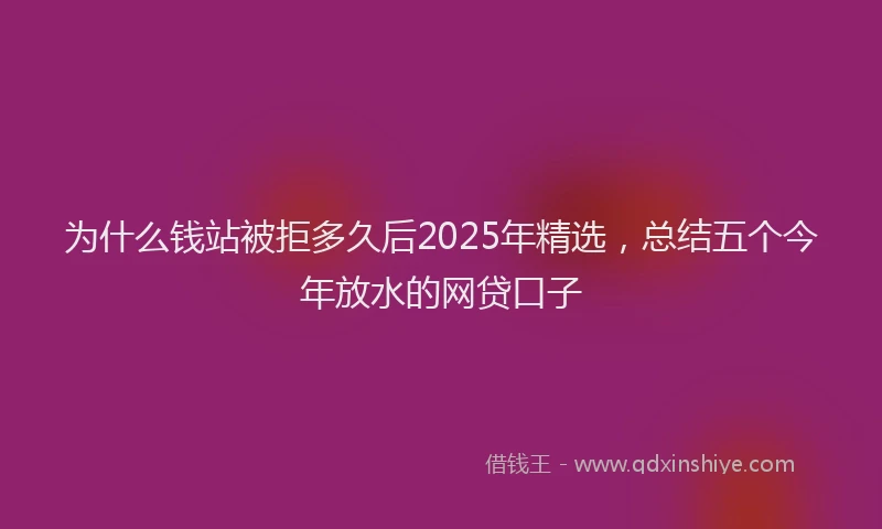 为什么钱站被拒多久后2025年精选，总结五个今年放水的网贷口子