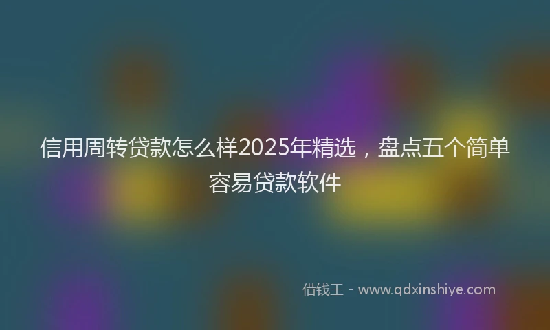 信用周转贷款怎么样2025年精选，盘点五个简单容易贷款软件