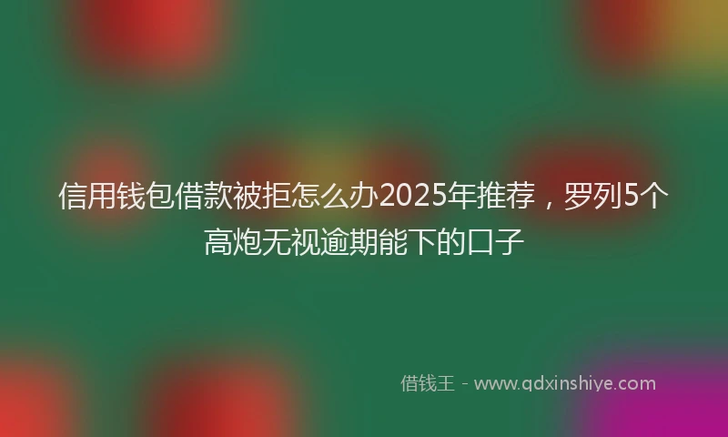 信用钱包借款被拒怎么办2025年推荐，罗列5个高炮无视逾期能下的口子