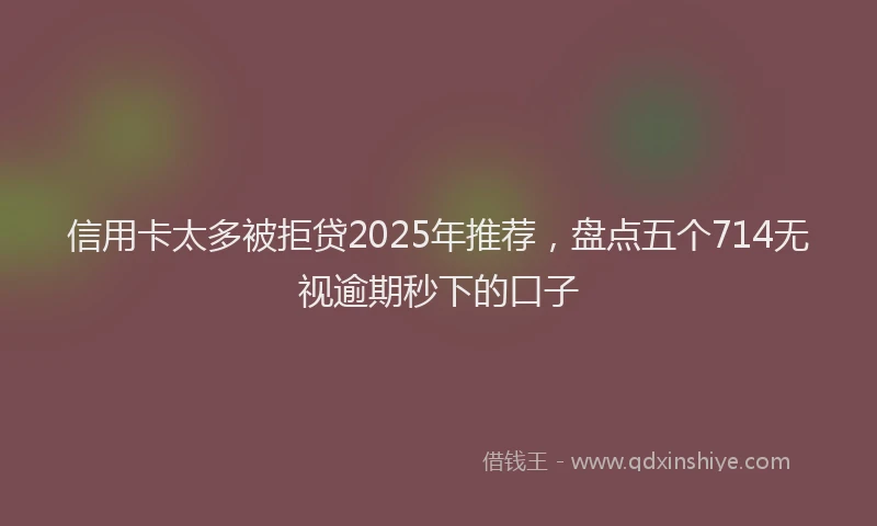 信用卡太多被拒贷2025年推荐，盘点五个714无视逾期秒下的口子