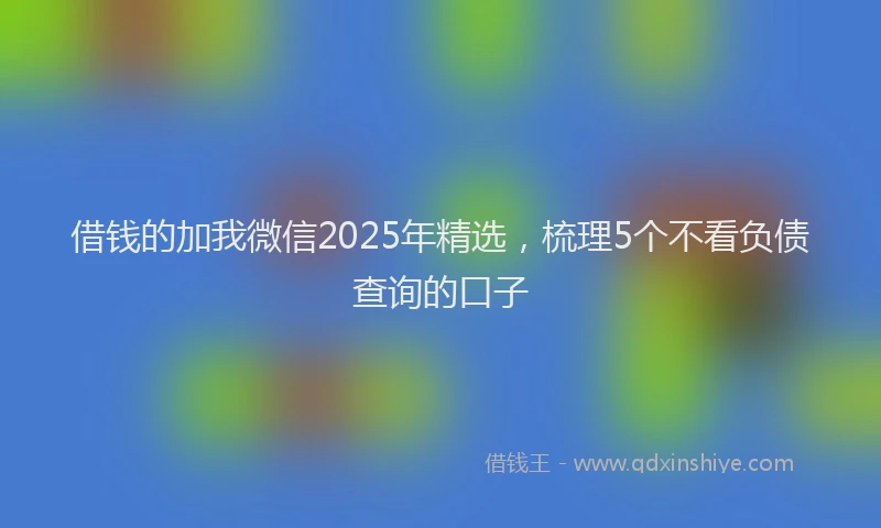 借钱的加我微信2025年精选，梳理5个不看负债查询的口子