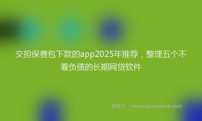 交担保费包下款的app2025年推荐，整理五个不看负债的长期网贷软件