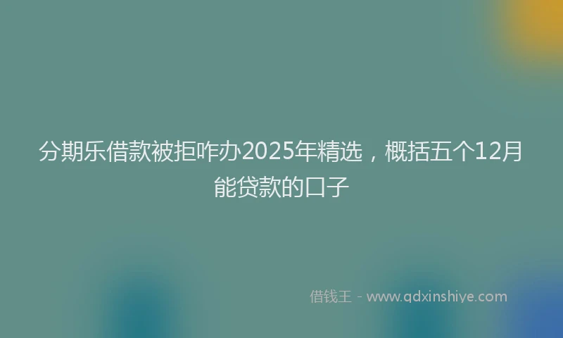 分期乐借款被拒咋办2025年精选，概括五个12月能贷款的口子