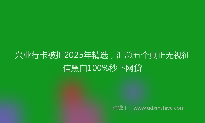 兴业行卡被拒2025年精选，汇总五个真正无视征信黑白100%秒下网贷