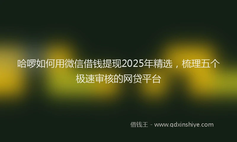 哈啰如何用微信借钱提现2025年精选，梳理五个极速审核的网贷平台
