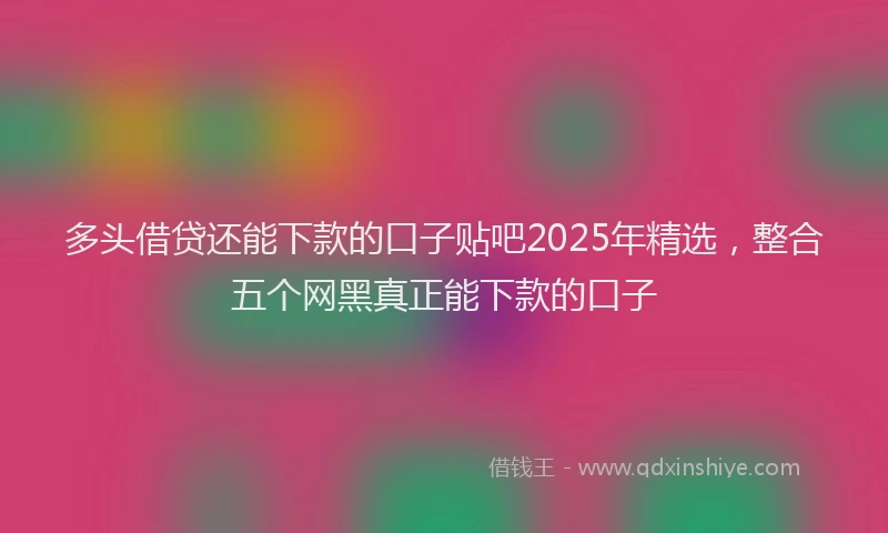 多头借贷还能下款的口子贴吧2025年精选，整合五个网黑真正能下款的口子