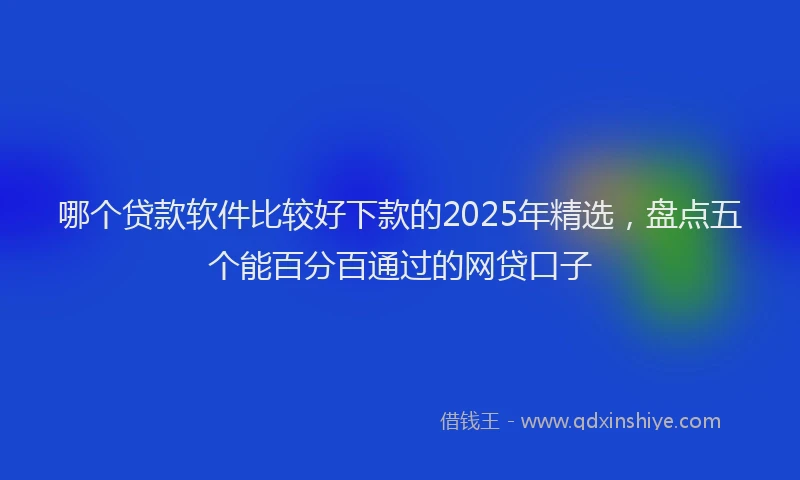 哪个贷款软件比较好下款的2025年精选，盘点五个能百分百通过的网贷口子