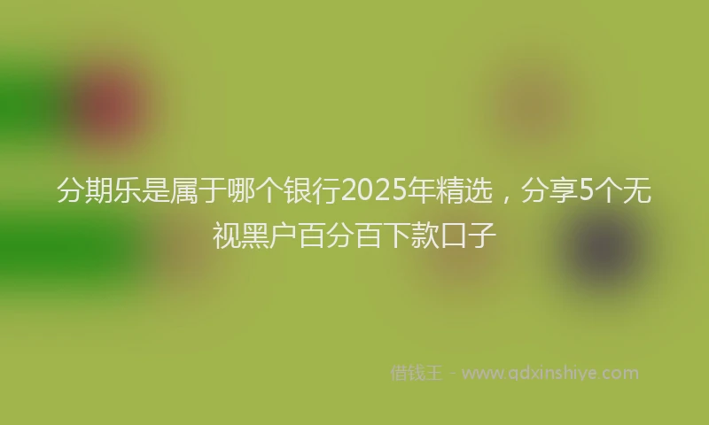 分期乐是属于哪个银行2025年精选，分享5个无视黑户百分百下款口子