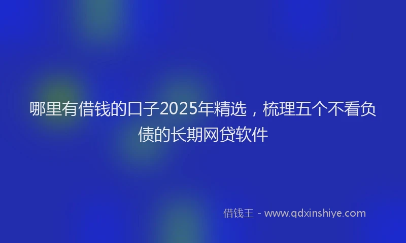 哪里有借钱的口子2025年精选，梳理五个不看负债的长期网贷软件
