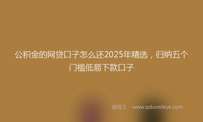 公积金的网贷口子怎么还2025年精选，归纳五个门槛低易下款口子