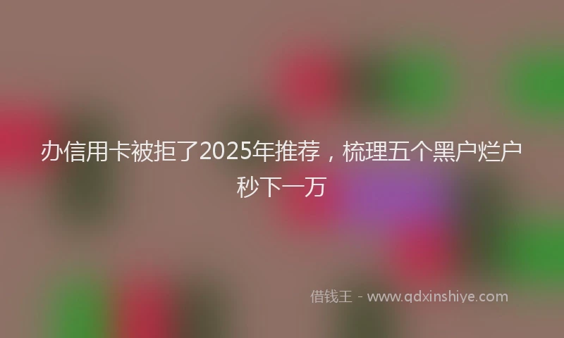 办信用卡被拒了2025年推荐，梳理五个黑户烂户秒下一万
