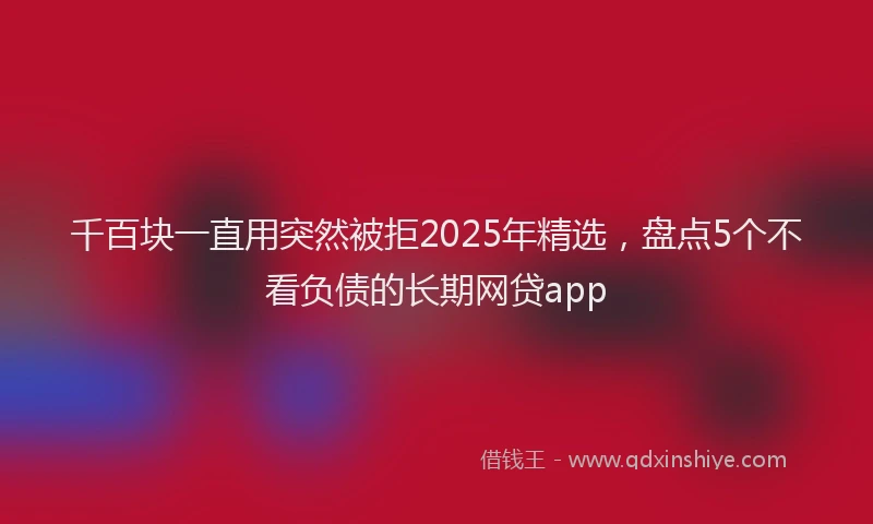 千百块一直用突然被拒2025年精选，盘点5个不看负债的长期网贷app
