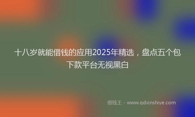 十八岁就能借钱的应用2025年精选，盘点五个包下款平台无视黑白