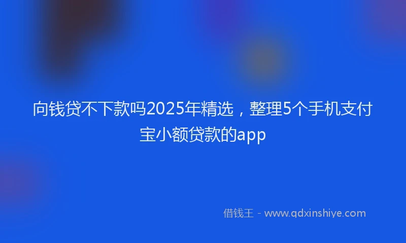 向钱贷不下款吗2025年精选，整理5个手机支付宝小额贷款的app