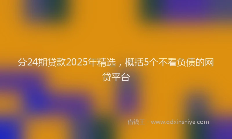 分24期贷款2025年精选，概括5个不看负债的网贷平台