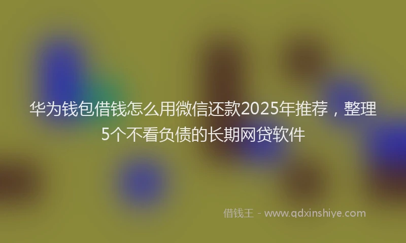 华为钱包借钱怎么用微信还款2025年推荐，整理5个不看负债的长期网贷软件