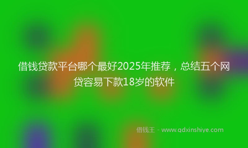借钱贷款平台哪个最好2025年推荐，总结五个网贷容易下款18岁的软件