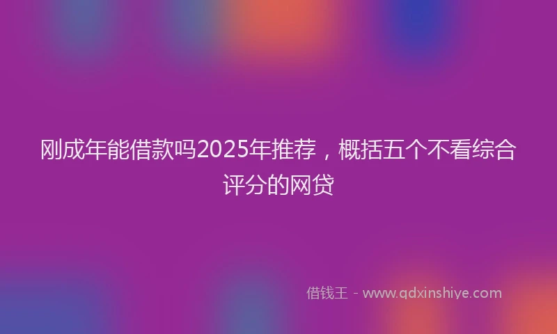 刚成年能借款吗2025年推荐，概括五个不看综合评分的网贷