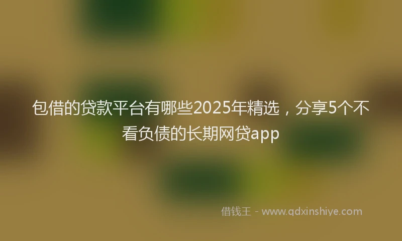 包借的贷款平台有哪些2025年精选，分享5个不看负债的长期网贷app