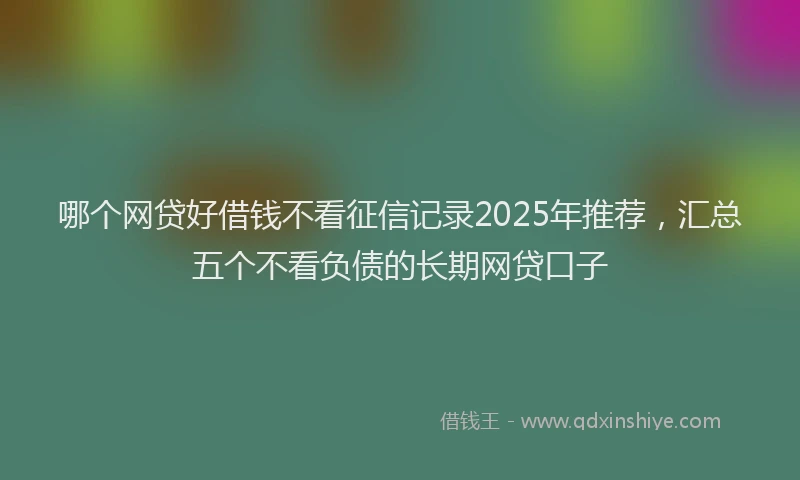 哪个网贷好借钱不看征信记录2025年推荐，汇总五个不看负债的长期网贷口子