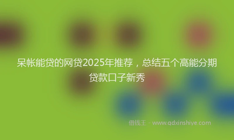呆帐能贷的网贷2025年推荐，总结五个高能分期贷款口子新秀