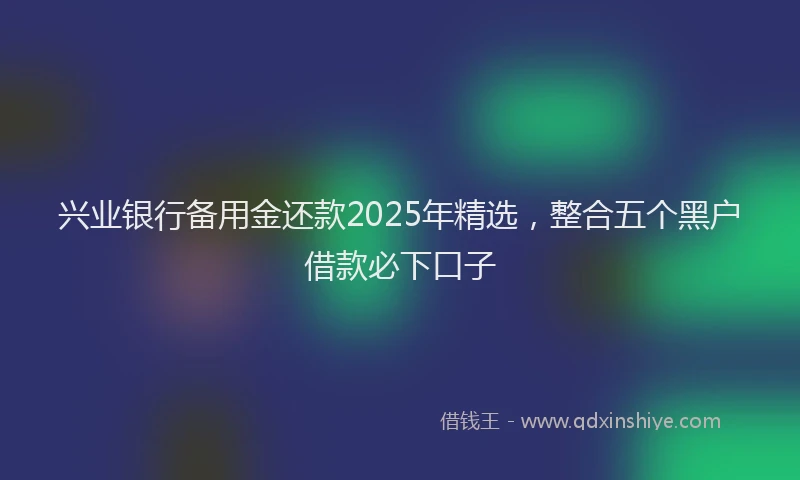 兴业银行备用金还款2025年精选，整合五个黑户借款必下口子