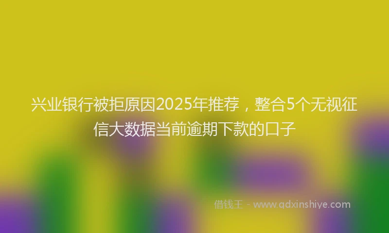 兴业银行被拒原因2025年推荐，整合5个无视征信大数据当前逾期下款的口子
