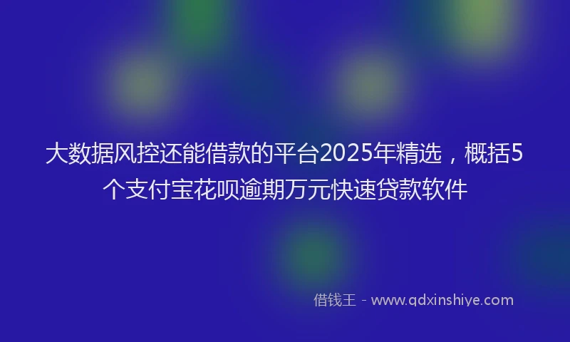 大数据风控还能借款的平台2025年精选，概括5个支付宝花呗逾期万元快速贷款软件