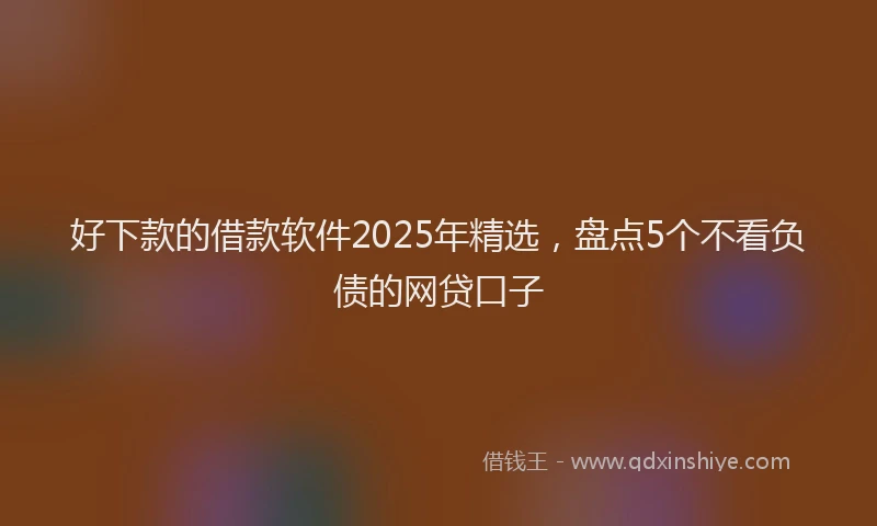 好下款的借款软件2025年精选，盘点5个不看负债的网贷口子
